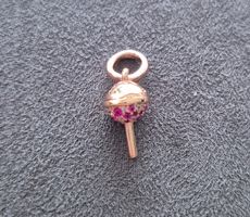 Silber Charm Candy Lolipop rosé +Garantie