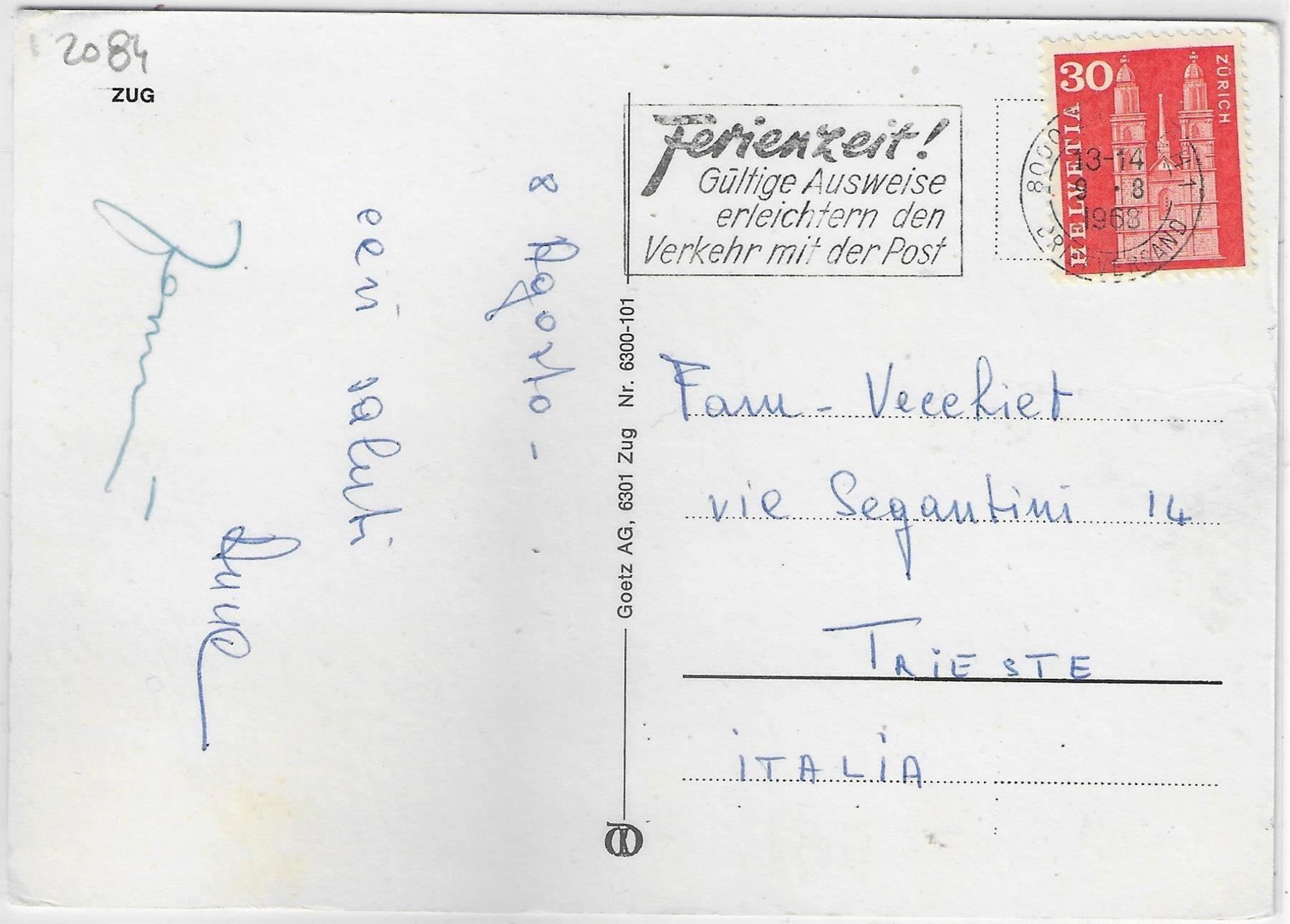 Cartoline postali: Stadt Zug - Multiview – Usato da Ettingen venduto da Kartenplanet 1