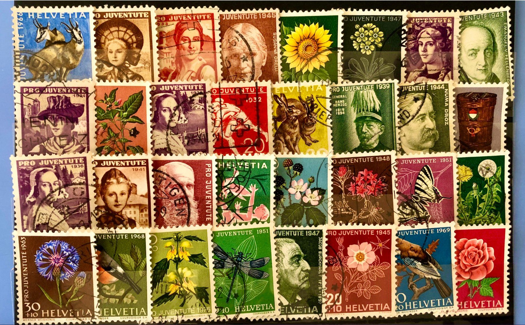 Alle Briefmarken: Kleine Lot Pro Juventute GETSTEMPELT   – Gebraucht aus Aarau von Billa007