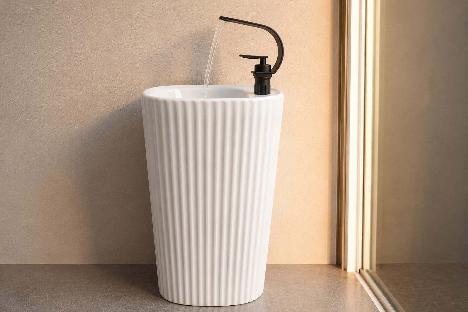 Rubinetteria: Robinet cascade design noir mat – Usato da Vuarrens venduto da Besii1103 2