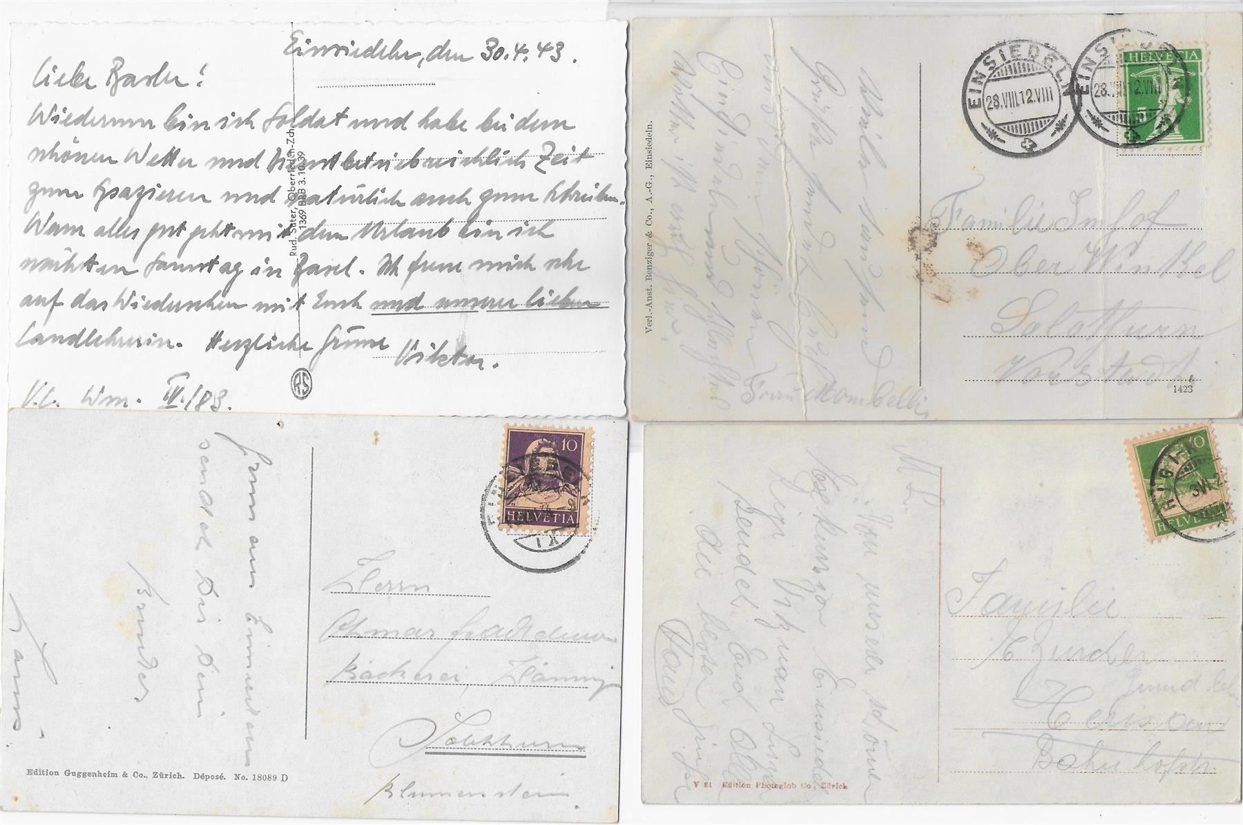 Cartes postales: 4 AK Einsiedeln – D'occasion à Ettingen par Kartenplanet 1