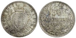 San Marino, 50 Cent. 1898 Rom