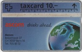 10.- Ascom (engl) - seltene schweizer Kunden Taxcard