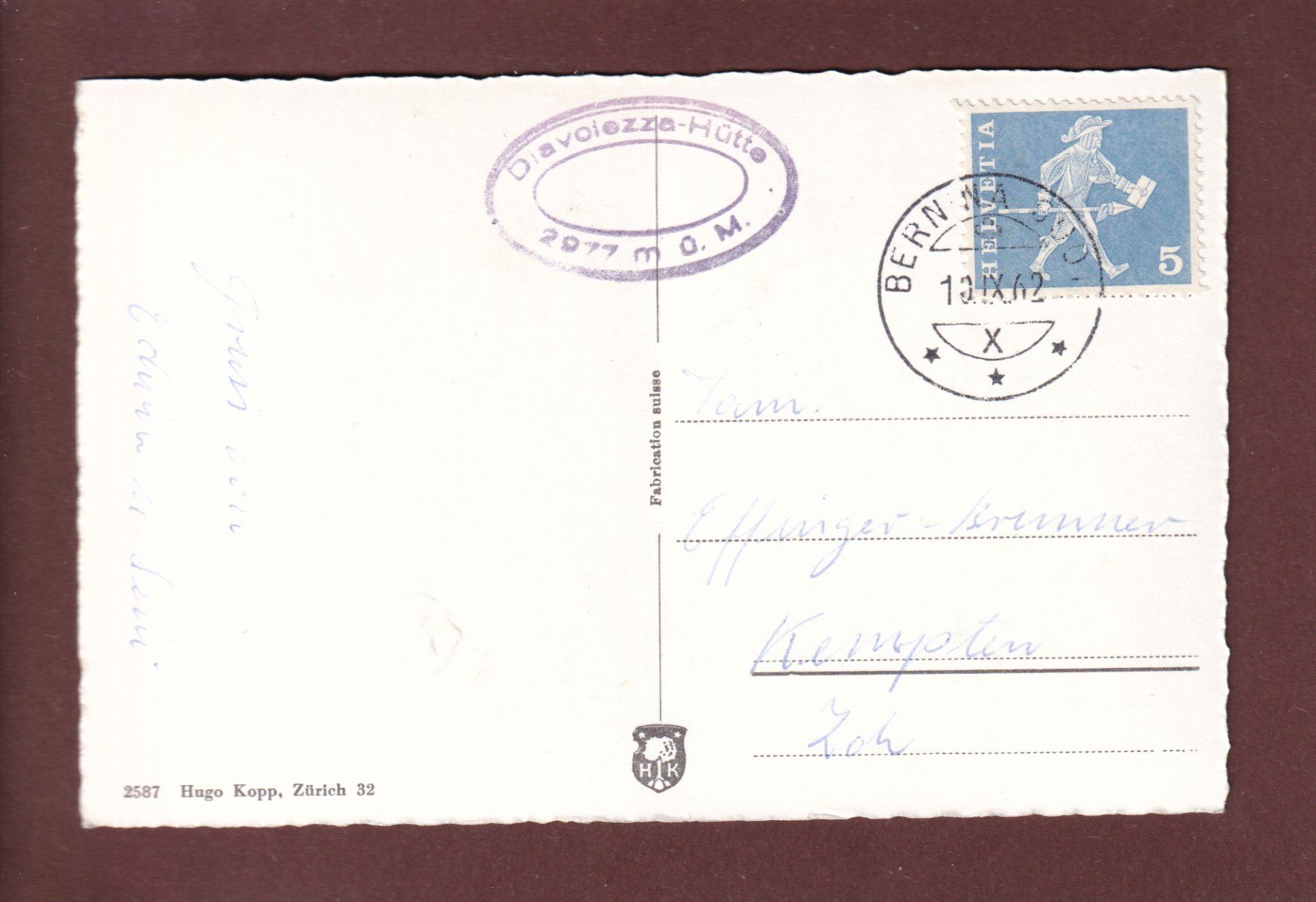 Cartoline postali: DIAVOLEZZA - 4 Bilder - 1962 – Usato da Pully venduto da nicecards 1