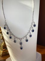 Collier de Prestige – Saphirs Naturels & Argent 925