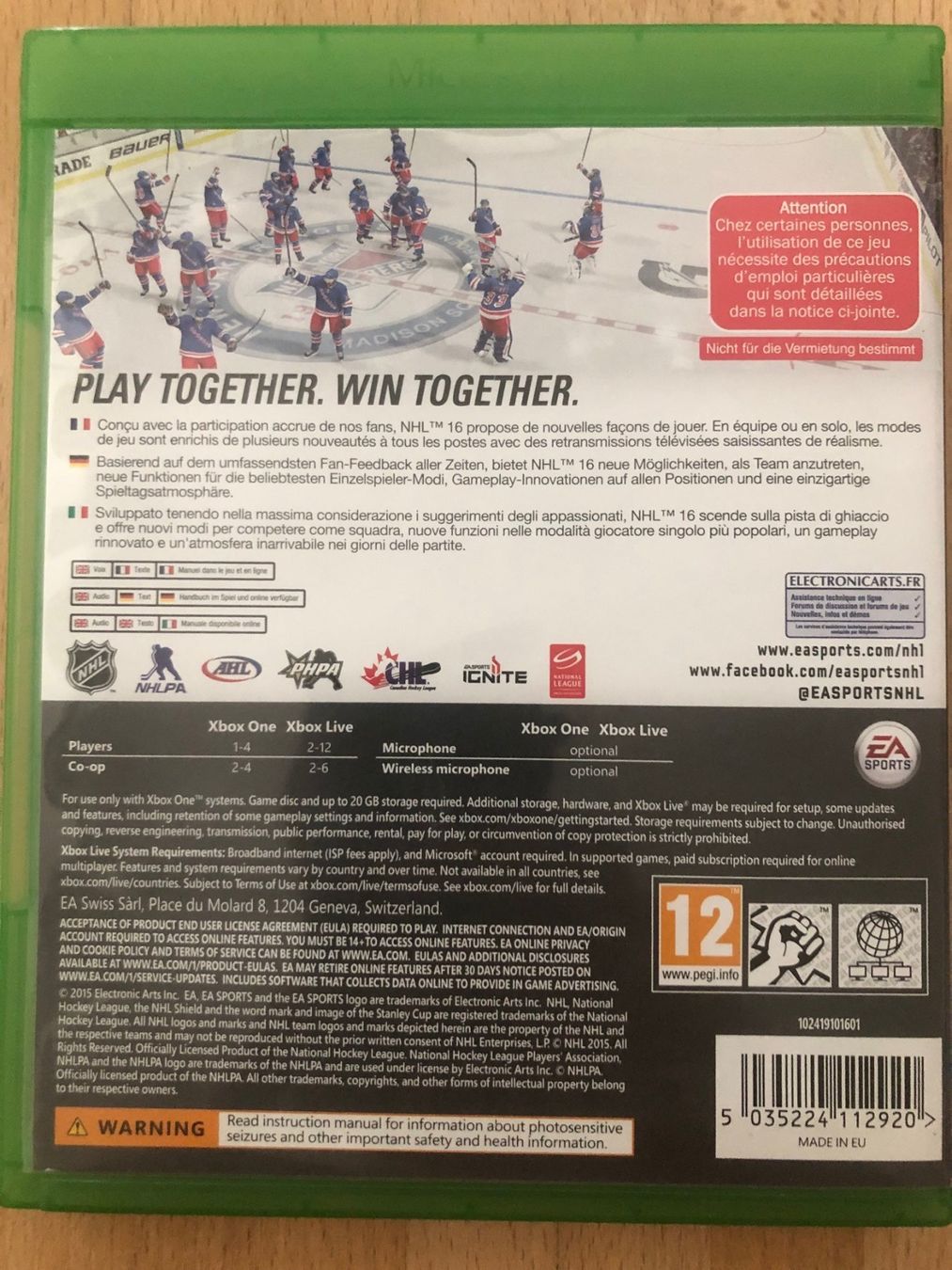Giochi: NHL 16 - Xbox One – Usato da Nussbaumen AG venduto da Pika-Shop 1
