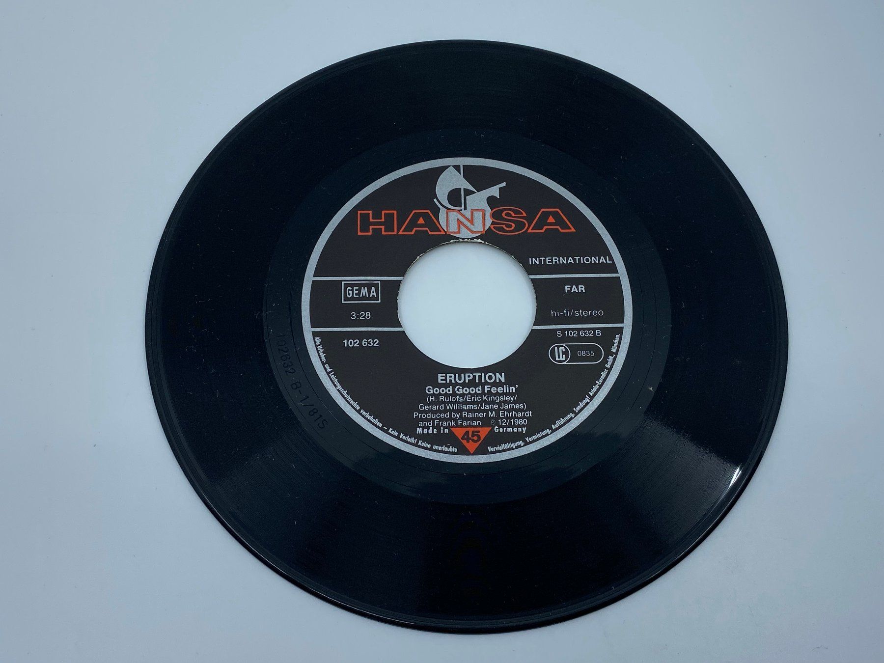 Schallplatten: ERUPTION Runaway und Good Good Feelin – Gebraucht aus Langwiesen von Restposten-24 4