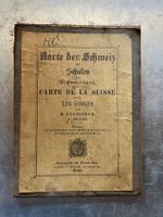 karte der schweiz für schulen um 1880? bern auf leinen