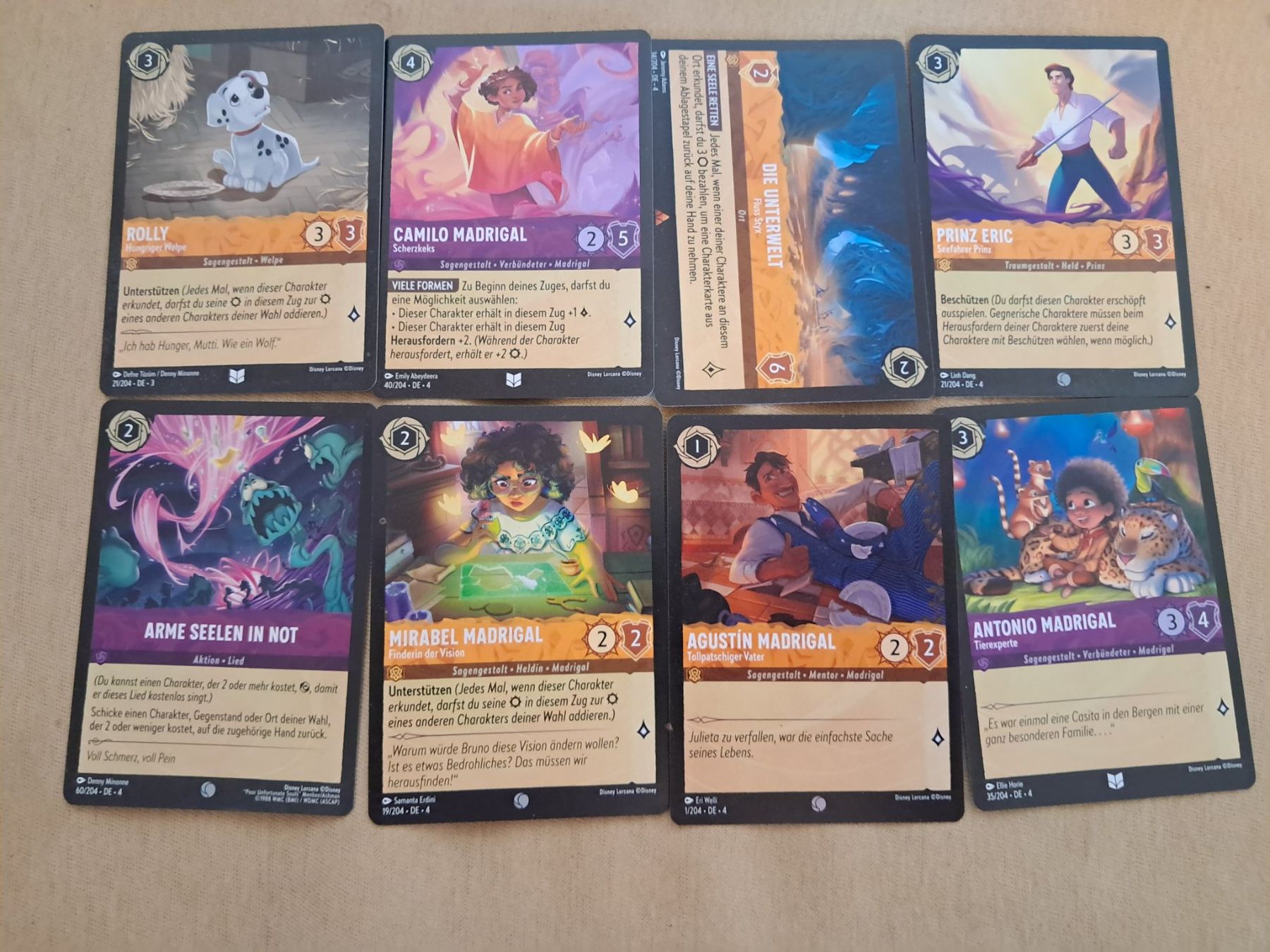 Disney Sammelbilder & Trading cards: 8 Lorcana Karten – Gebraucht aus Arni AG von Belgarion