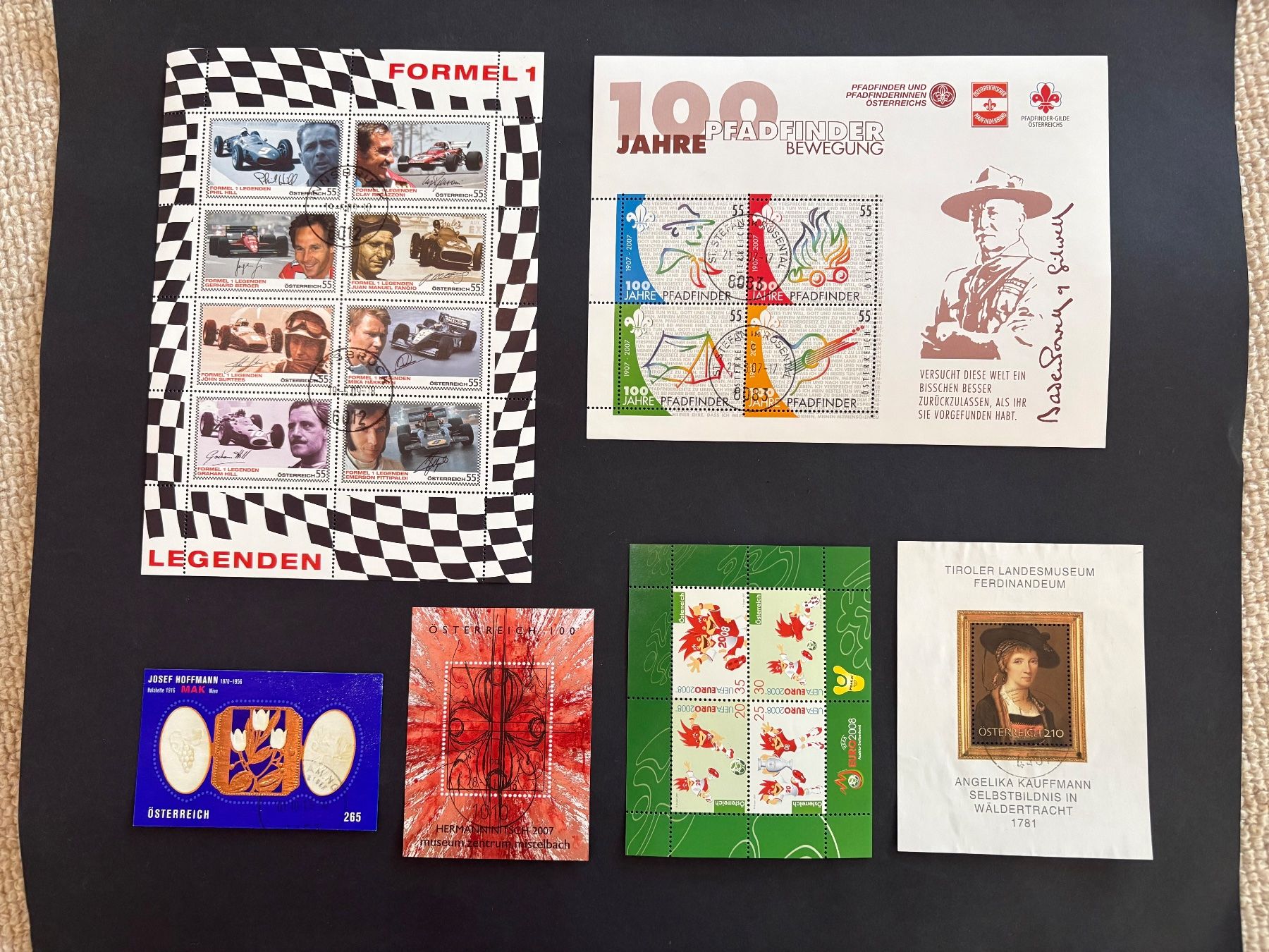 Alle Briefmarken: Briefmarkenblöcke Österreich 2007 – Gebraucht aus Steinmaur von Nicorutishauser