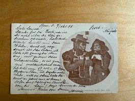 Antike Postkarte, Bärenkarte, Verlag Lauterburg, gel. 1899