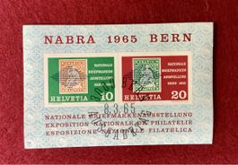 NABRA Block 1965 mit Ersttagsstempel FDC Bern