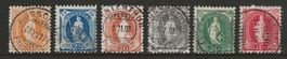 1907 : Stehende Helvetia Nr. 94A - 99A, KP 238.--