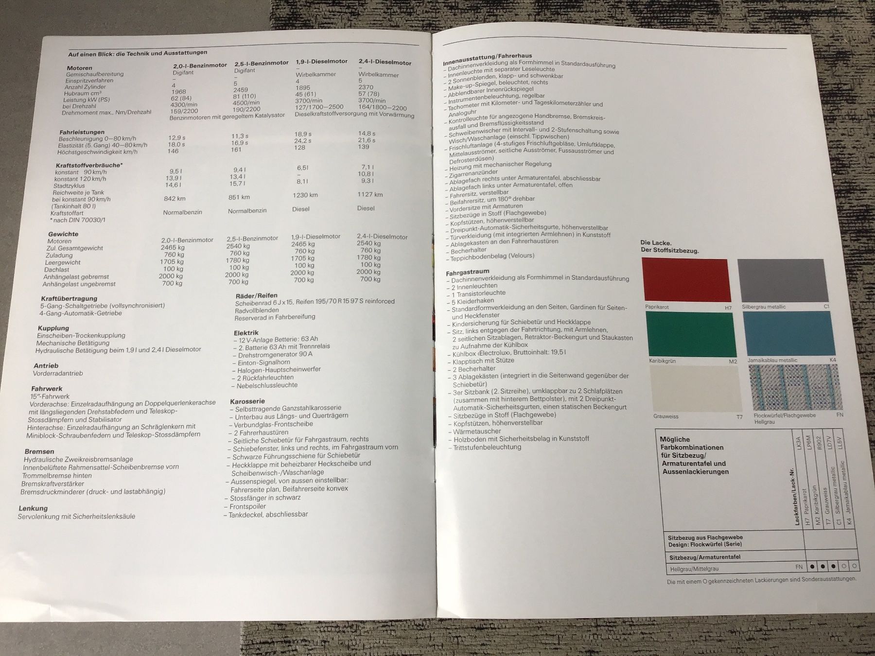 VW Documents: VW Multivan Verkaufsprospekt 8 Seiten August 1991 – D'occasion à Scherzingen par Starseller62 3