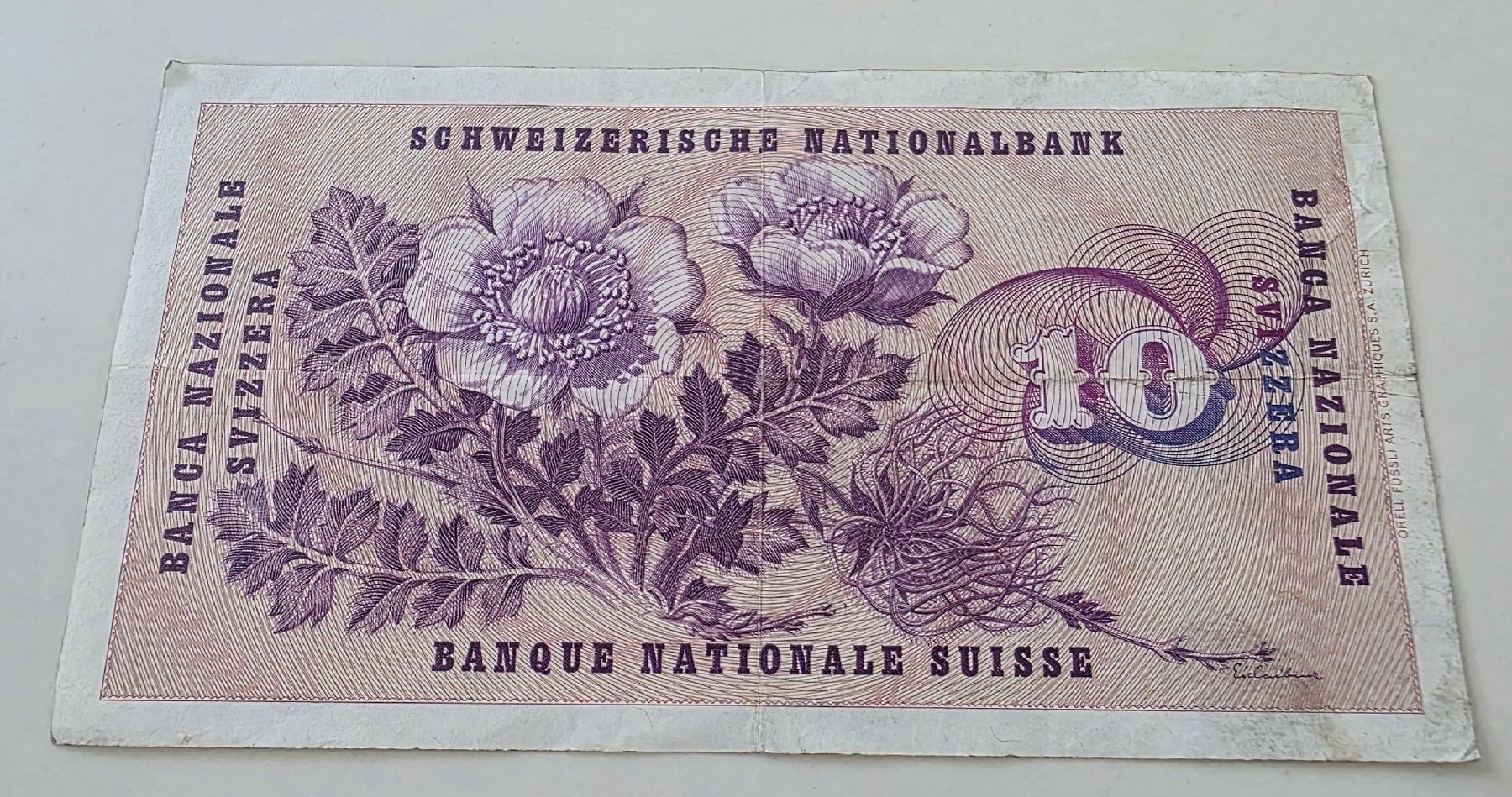 Banconote: Suisse 10 Fr. 28.03.1963 30P – Usato da Niederuzwil venduto da 262305 1