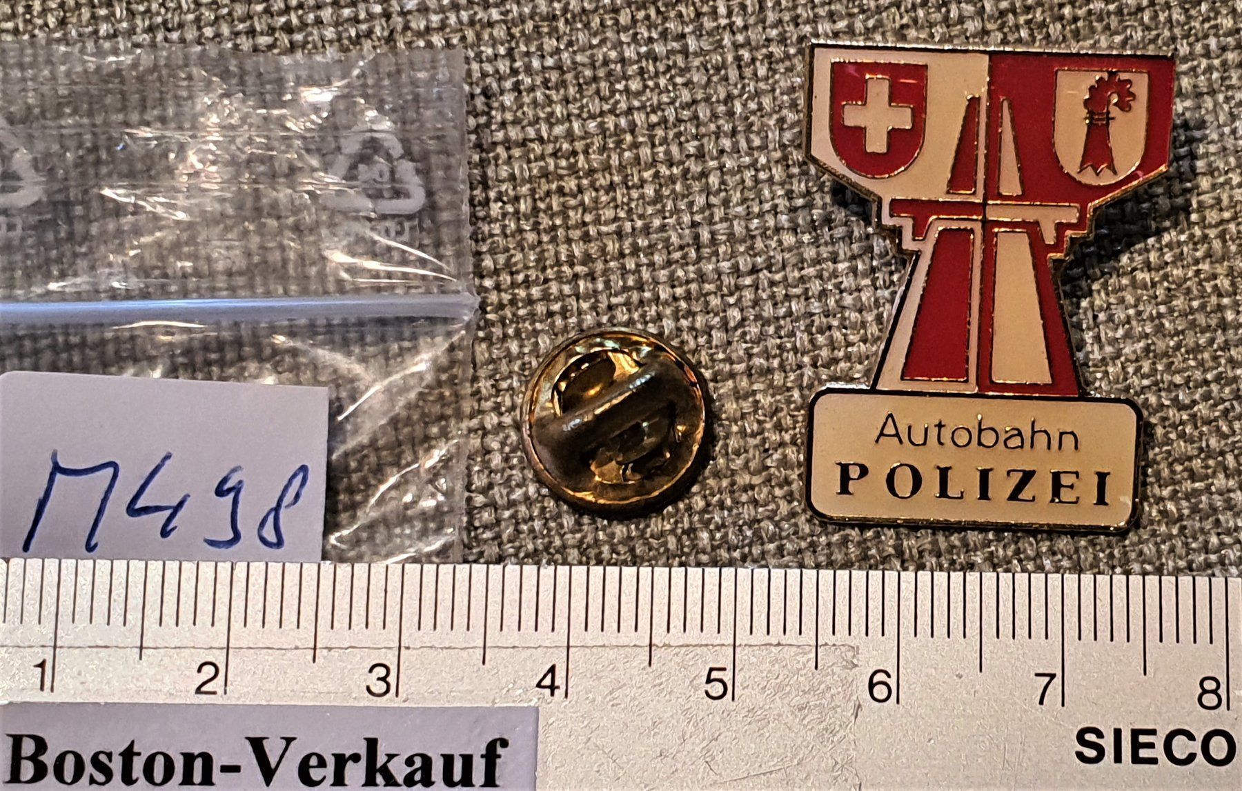 Placchette & Badge: M498 - Pin Autobahn Polizei Schweiz Baselland – Usato da Reinach BL venduto da Boston-Verkauf 2