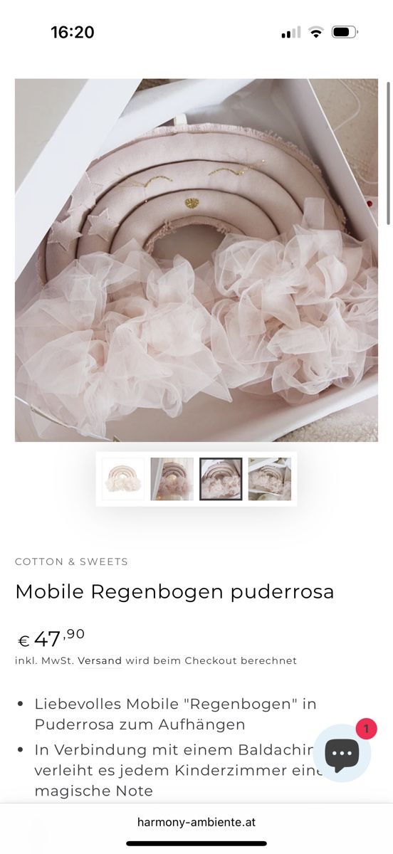 Tutte le decorazioni: Mobile Geburtsgeschenk Regenbogen rosa – Nuovo e nell'imballaggio originale da Füllinsdorf venduto da Ayumi_CH 4