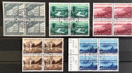 1955 - Pro Patria Viererblock mit Zentrum-Stempel.