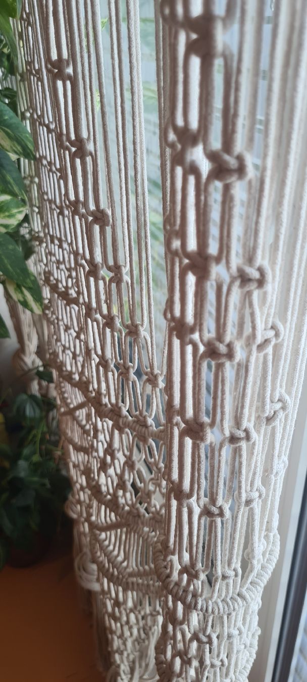 Tende: Vorhang Makramee Maisons du Monde Baumwolle beige – Usato da Unterentfelden venduto da Pattty 1