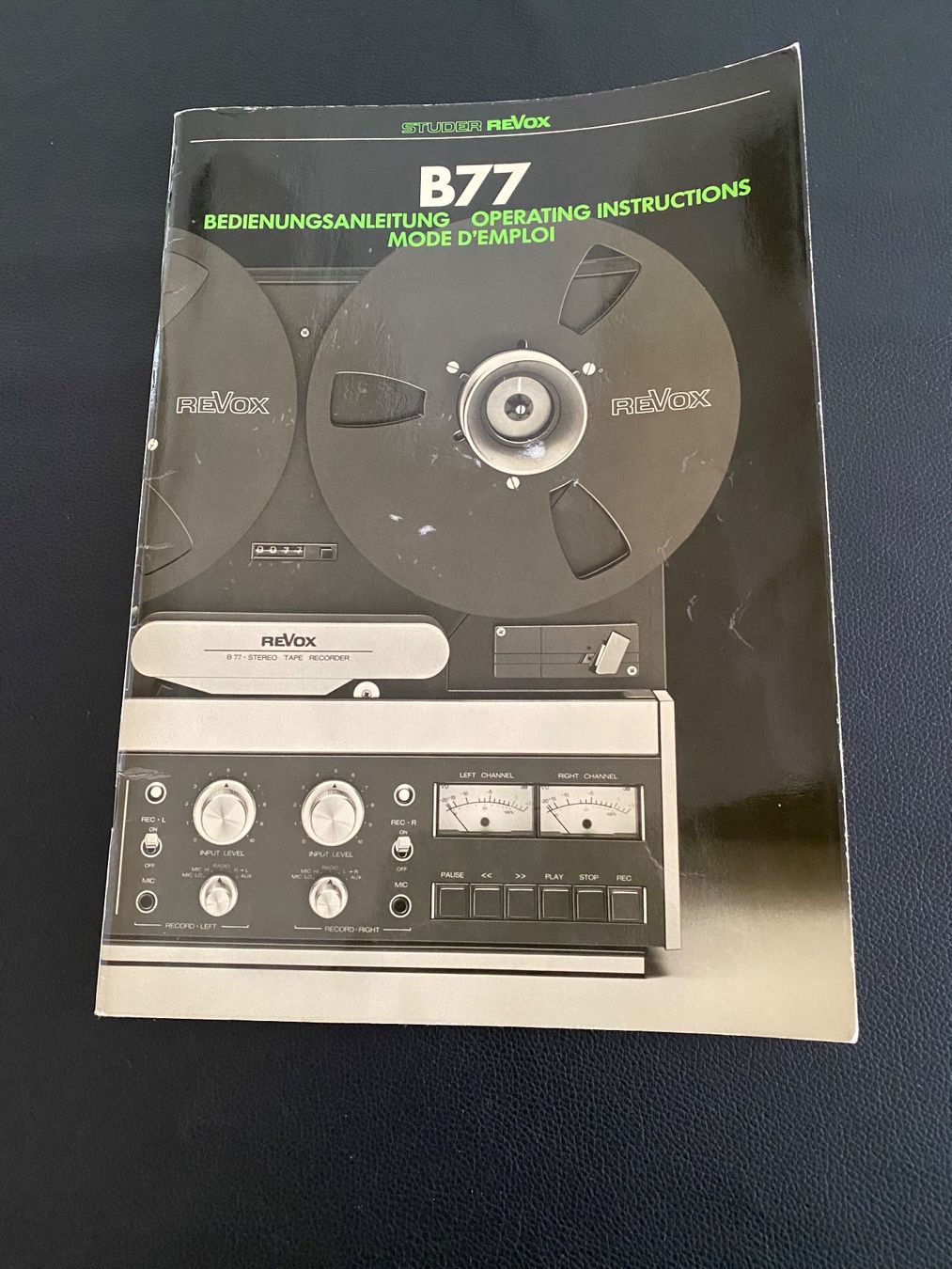 Revox Apparecchi a nastro: Bedienungsanleitung Revox B77 – Usato da Luzern venduto da Harikan
