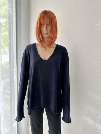 Ralph Lauren V-neck sweater dark blue size 3X 86% silk
