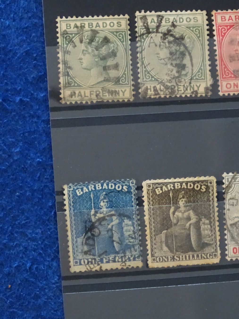 Tutti i francobolli: BARBADOS uralte gest. Briefmarken ab der Kat-Nr. 1 – Usato da Schliern b. Köniz venduto da Djbubu 1