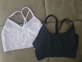 2x Sport BH Schwarz (cottonbody) & Flieder (nike)