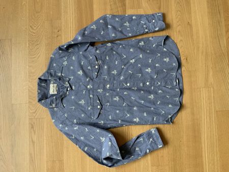 Haver Sack Hemd, Grösse L, hellblau mit Muster, Top Zustand!