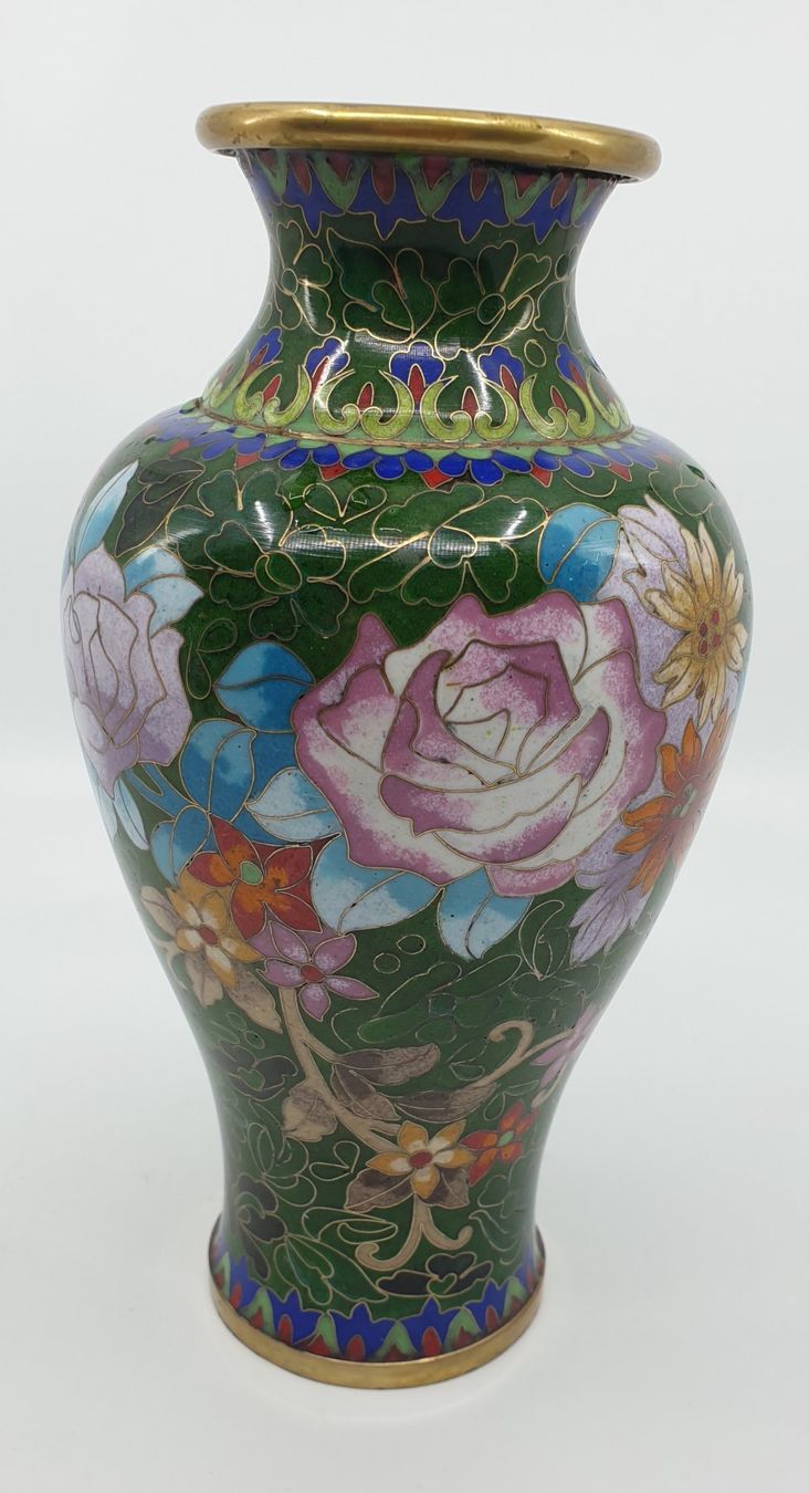Vasi & Recipienti: Grüne Cloisonné Vase – Usato da Emmen venduto da magelan