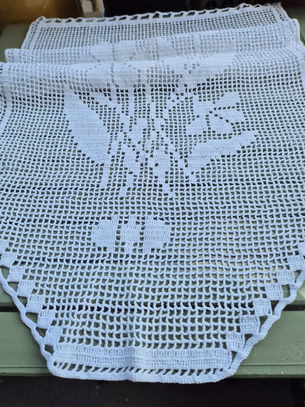 Vorhänge: Handgehäkelte Vorhang,  Sommer-Look, weiss – Gebraucht aus Bern von aronari 4