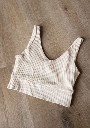 Top côtelée beige taille XS bon état
