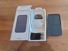 Samsung Fast Wireless Charger Duo - Ladestation - Grau , neu
