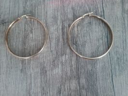 Creolen silber und vergoldet