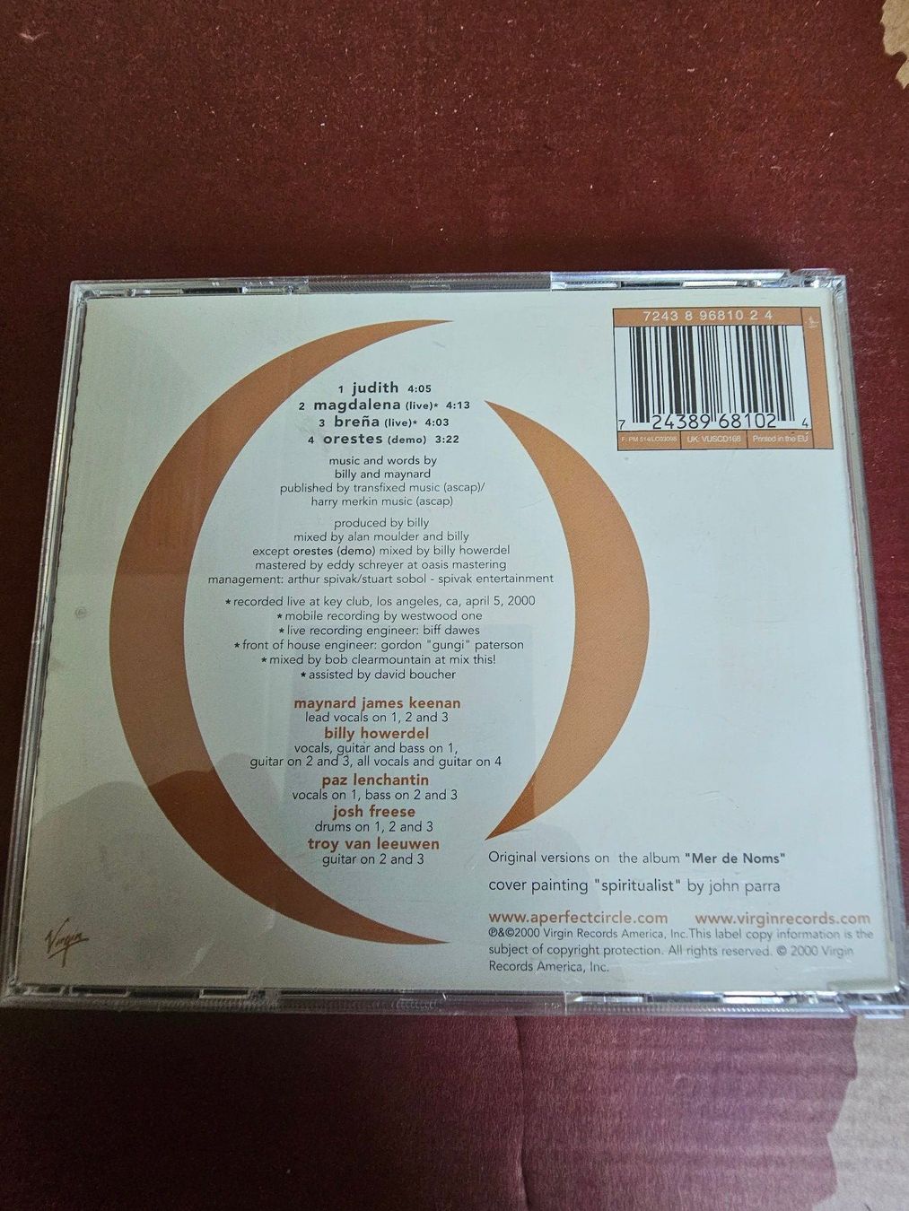 CD: CD Single - A Perfect Circle – Judith (Alternative, 2000) – Usato da Biberist venduto da Foolio0 1