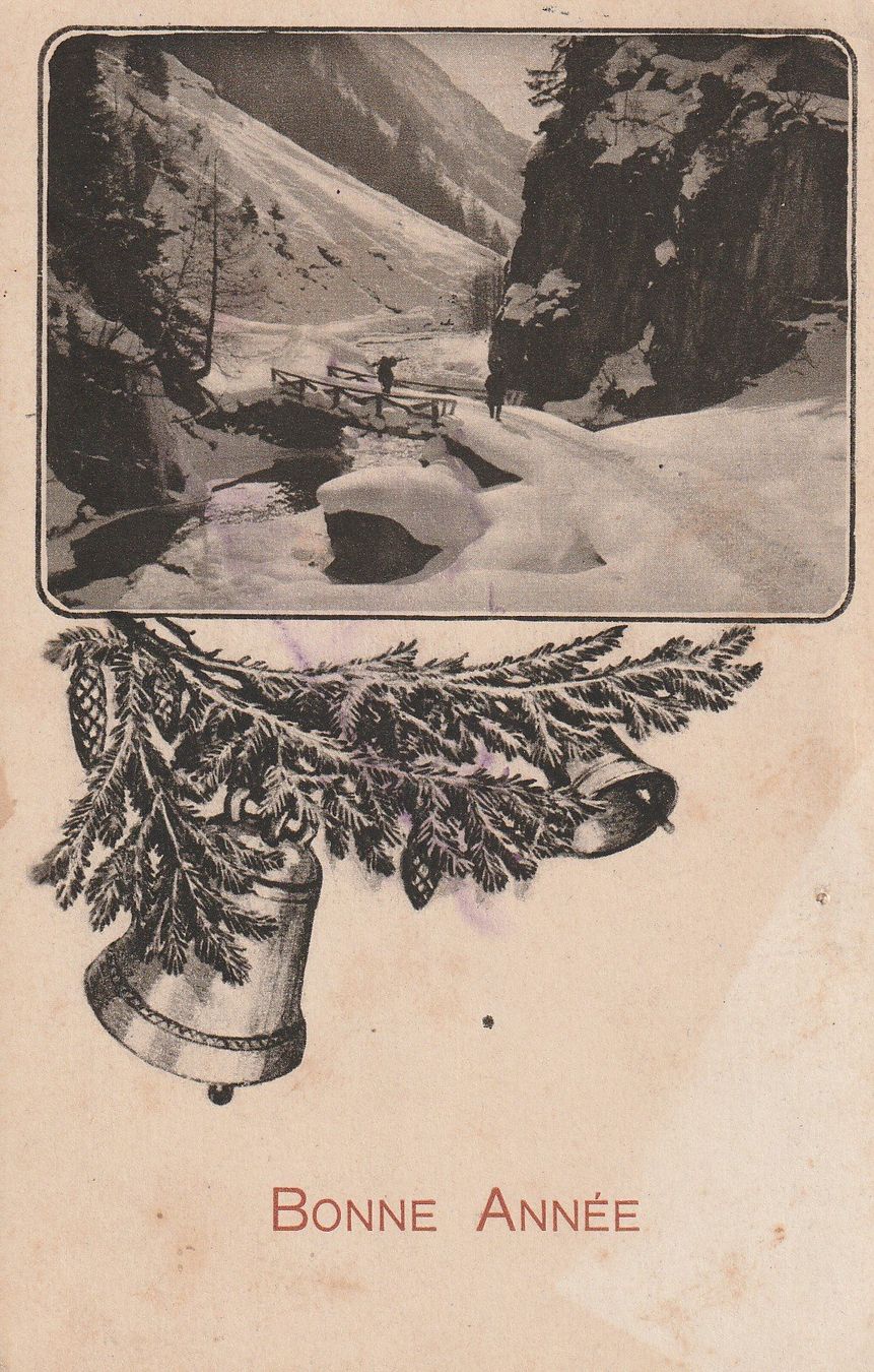 Cartoline postali: AK Bonne année - gel. 30.12.1922 – Usato da Fribourg venduto da schnalla92