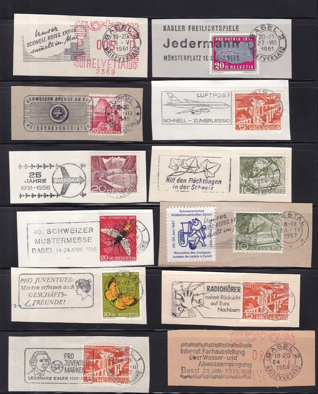Tutti i francobolli: 60 Stk. Briefmarkenausschnitte ab Altschweiz – Usato da Münchwilen AG venduto da Nesar 1