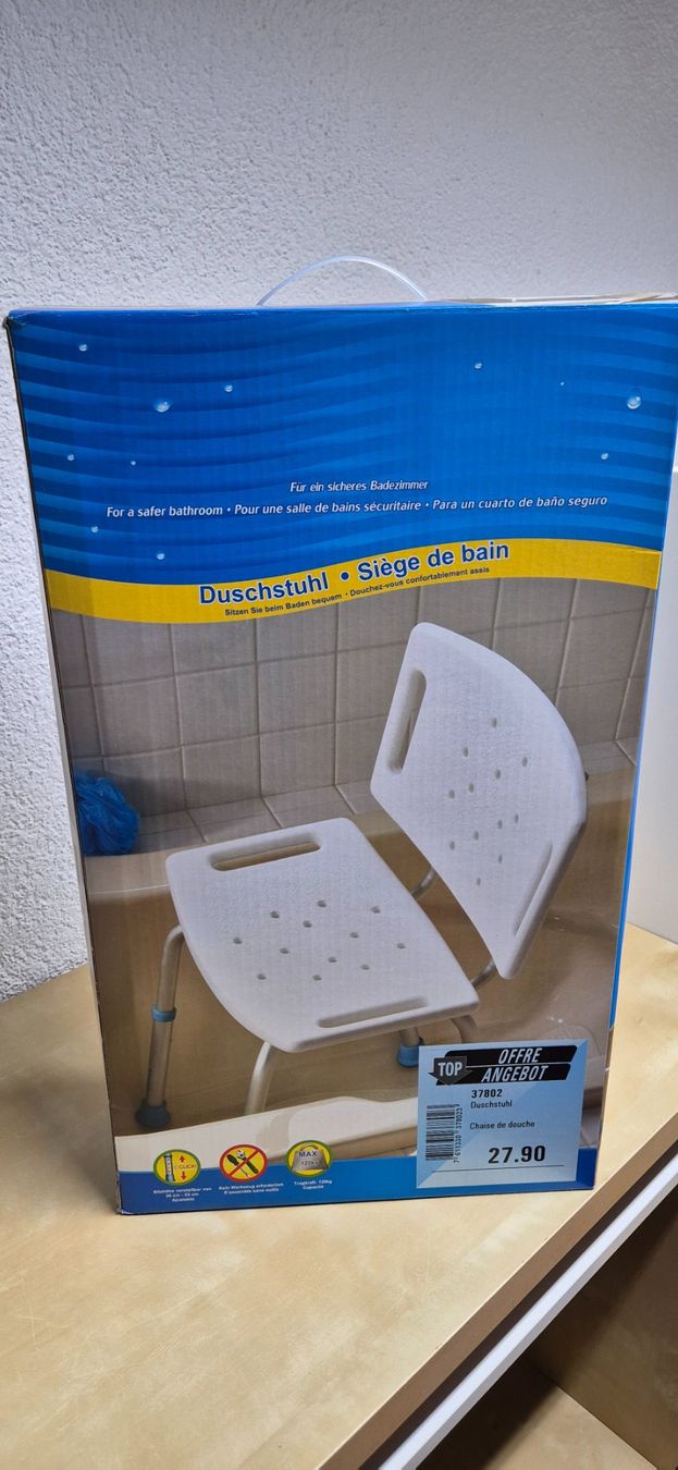 Docce: Duschstuhl neu und ovp – Nuovo e nell'imballaggio originale da Huttwil venduto da Hpb7
