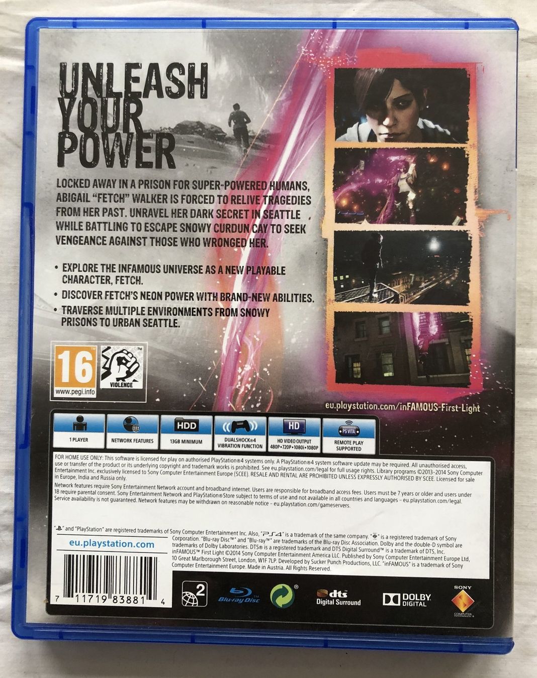Spiele: PS 4 - inFAMOUS First Light – Gebraucht aus Schaffhausen von durruti 2