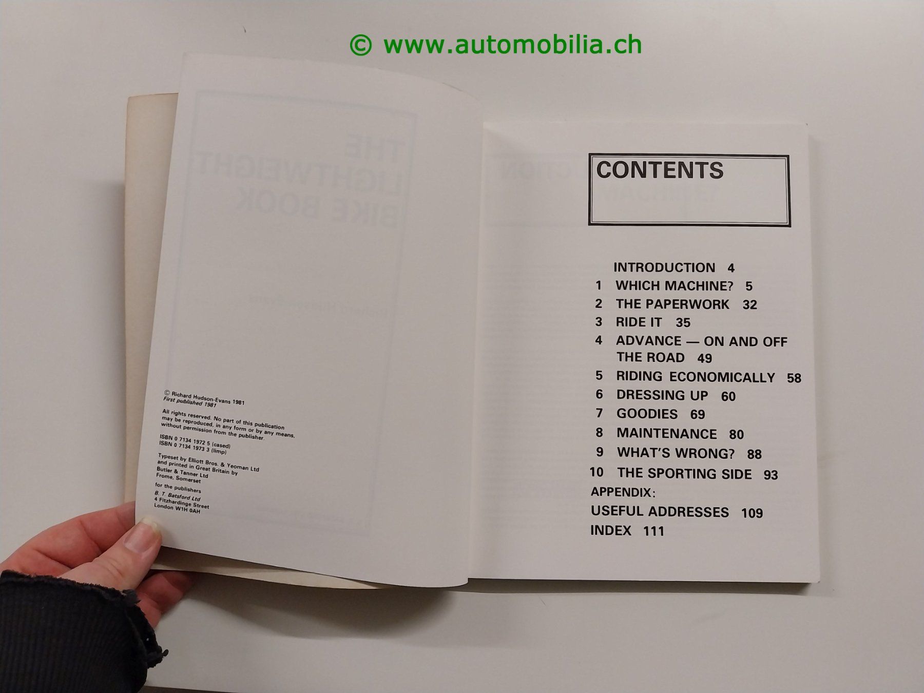 Documenti: The Lightweight Bike Book – Usato da Weingarten-Kalth venduto da Bettelbruenneli 1