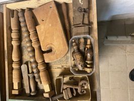 Div. Holz Werkzeuge, Drechselarbeiten Antik