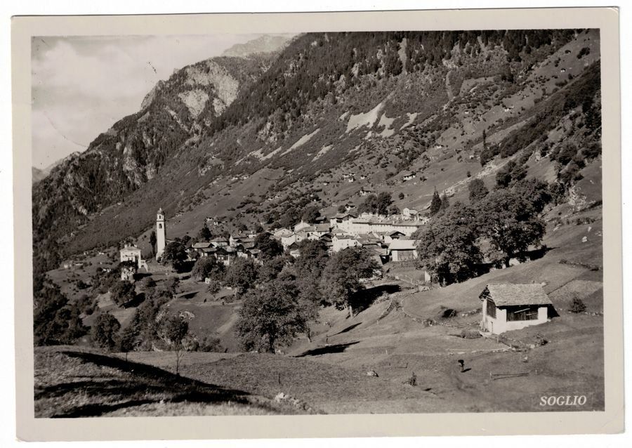 Cartoline postali: Soglio, gelaufen 1947 – Usato da Frauenfeld venduto da POML