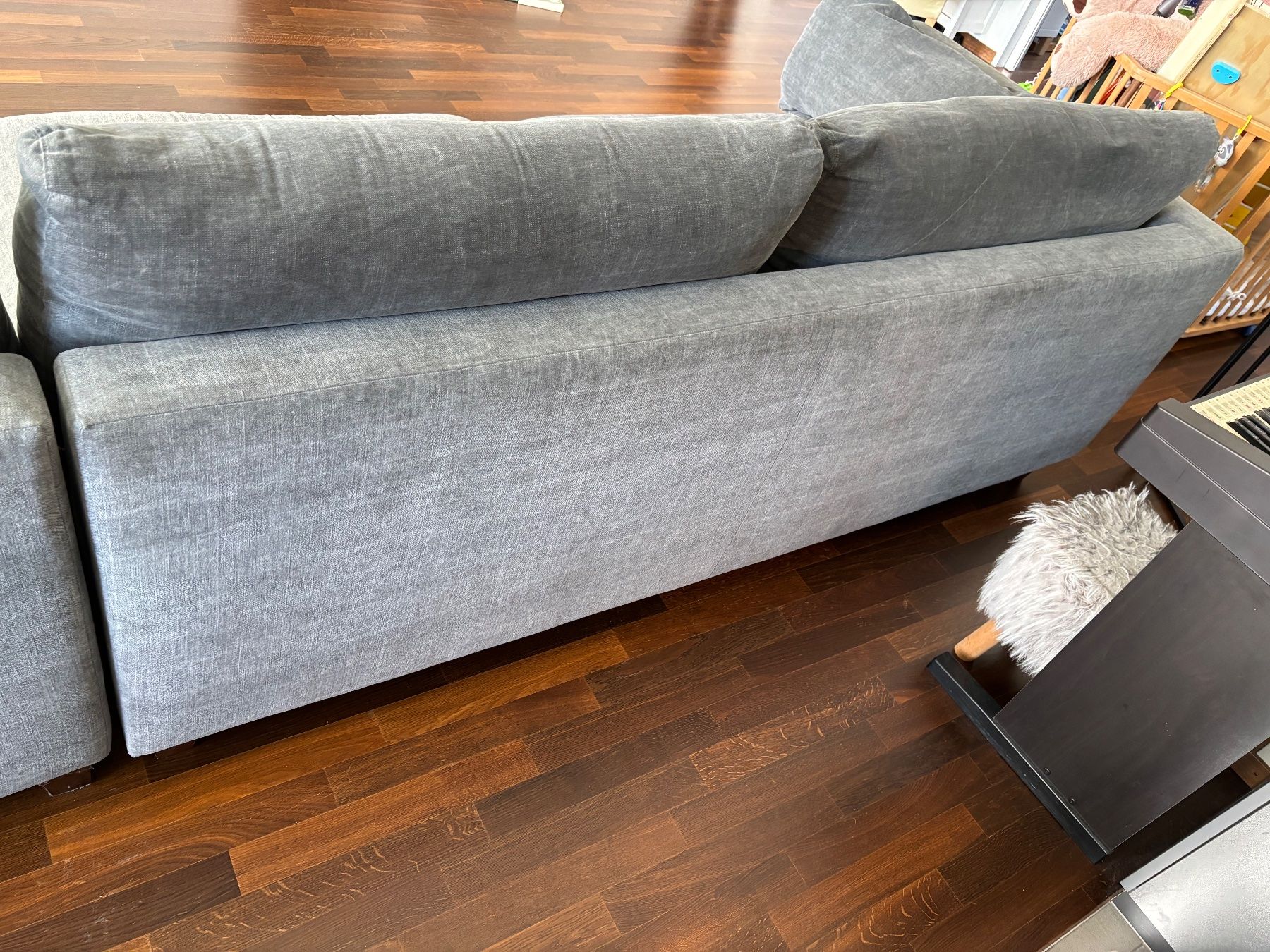Divani: Grosses Ecksofa Valmondo Gaala grau Leinenstoff – Usato da Thal venduto da A.Staiti 5