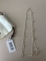 Elegant Silver Beaded Eyeglass Chain