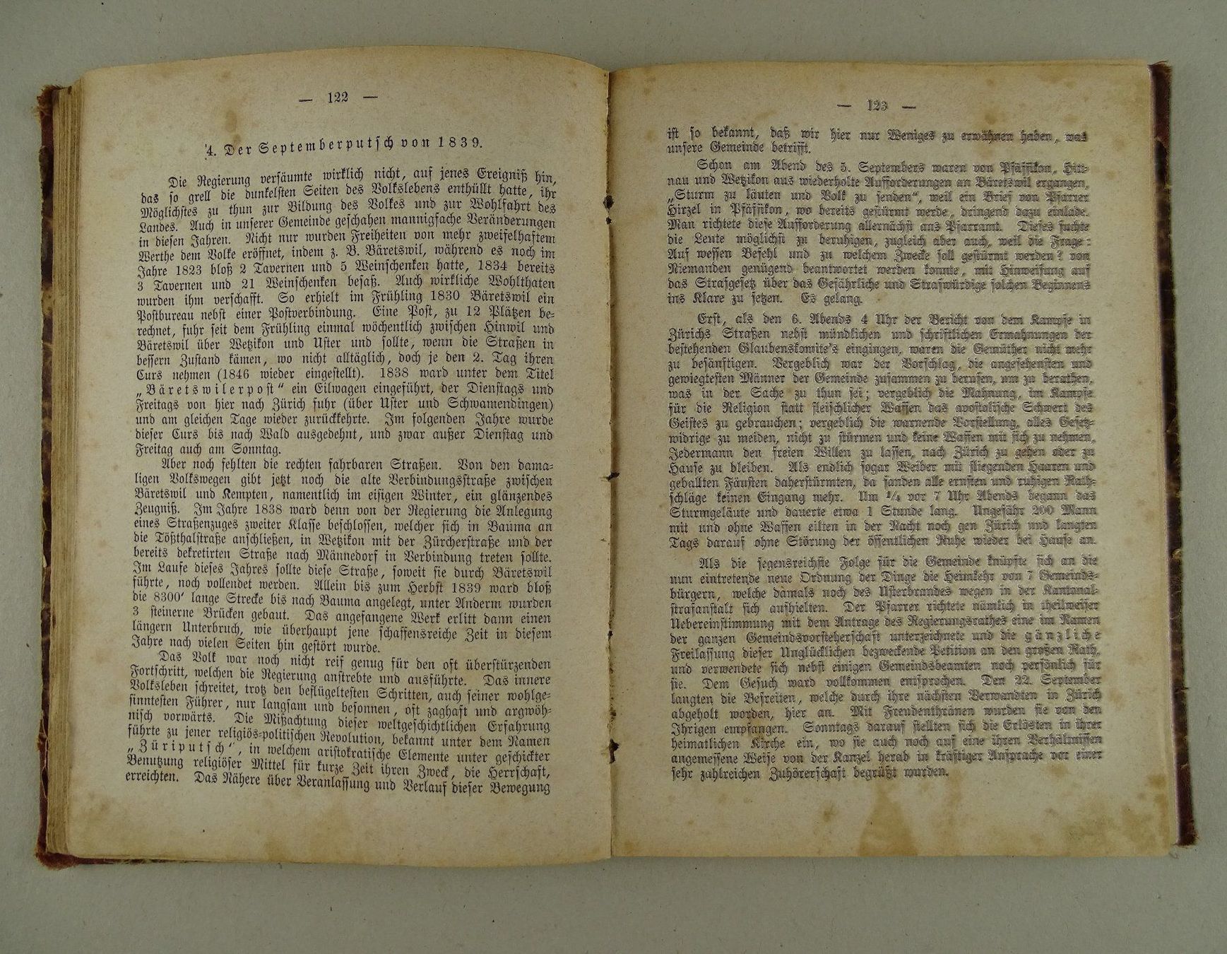 Libri: KIRCHGEMEINDE BÄRETSWIL, 1870, MIT LITHO – Usato da Grüningen venduto da Kartensammler 3