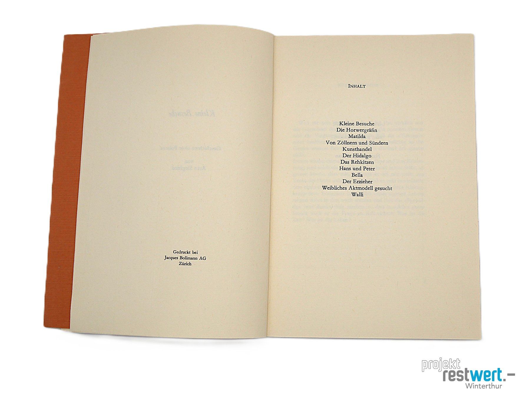 Livres: ARNE SIEGFRIED - Kleine Besuche – D'occasion à Winterthur par Restwert_Winterthur 1