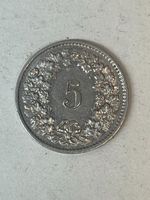 5 Rappen 1934 – Top Erhaltung: unz- – Reinnickel