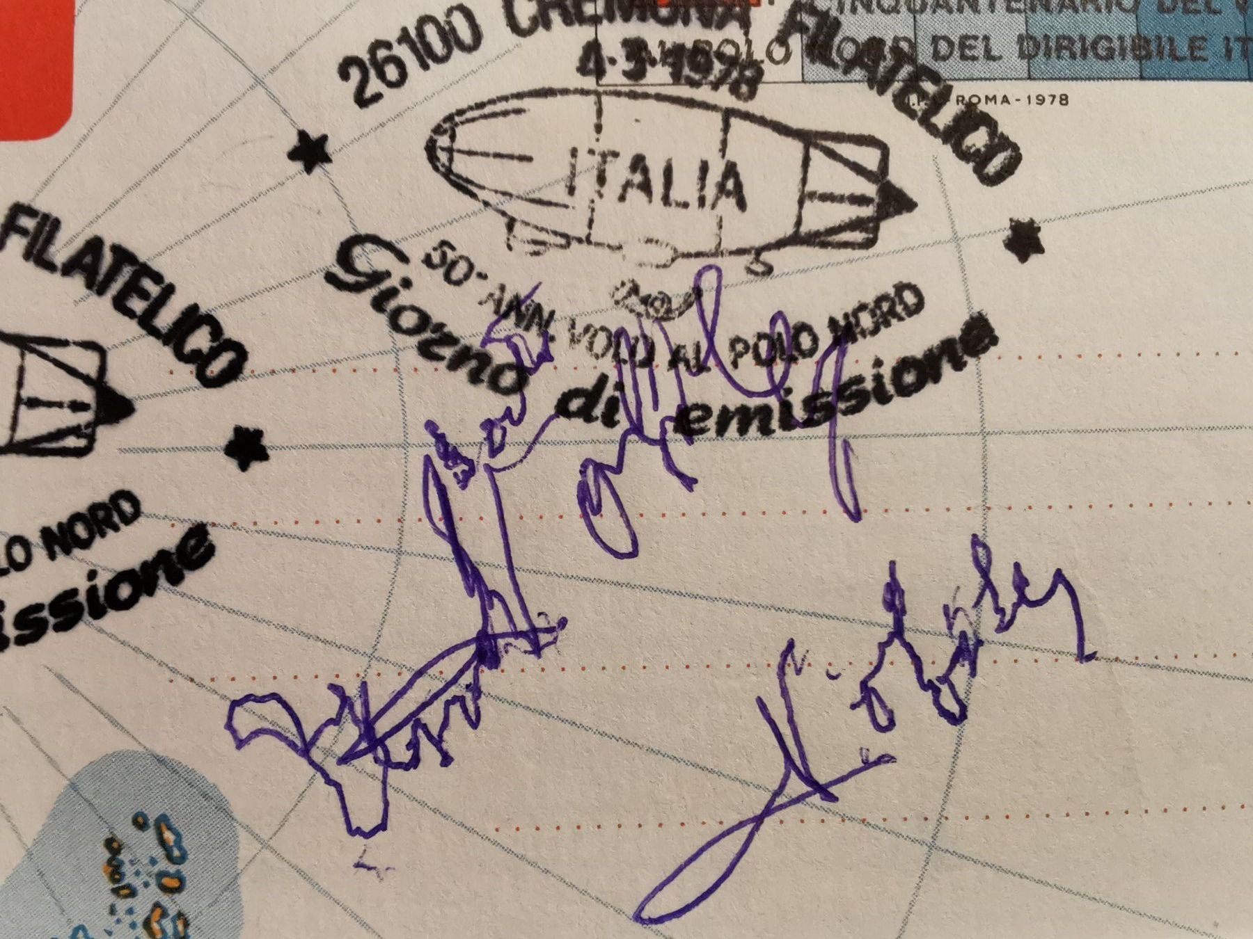 Autogramme: Luftfahrt  Autogramm Umberto Nobile Luftschiff "Italia" 1978 – Gebraucht aus Rheineck von kat_7gld 2