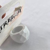 Ring weiss Facettenmuster Marke TRENDY FASHION (700)