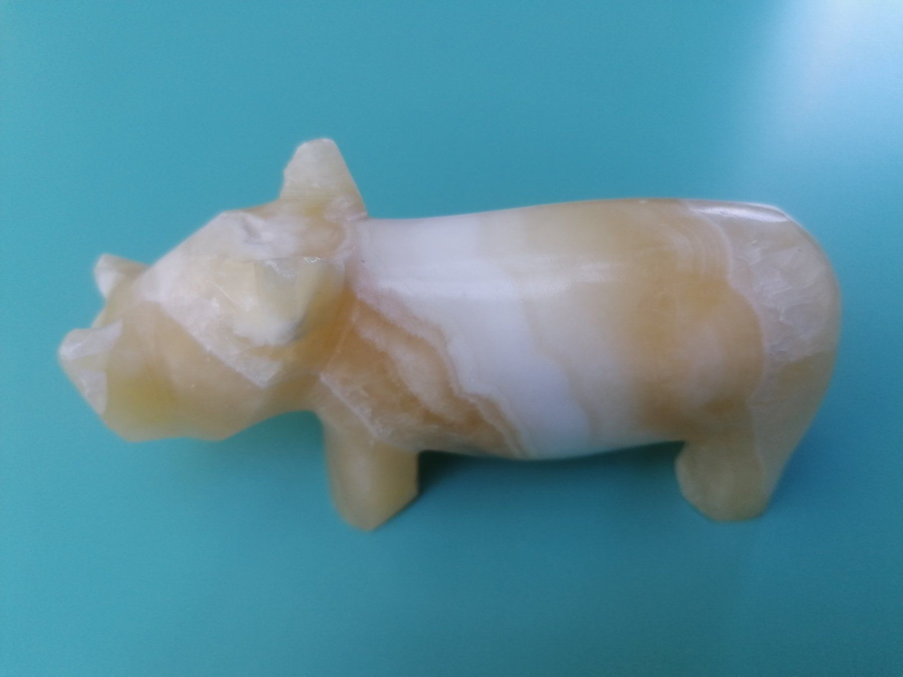 Figuren: Hippopotame en marbre / Marmor-Nilpferd – Gebraucht aus Porrentruy von Olifante 2