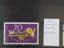1710A) 292, Abart ver. Gelbdruck nach rechts